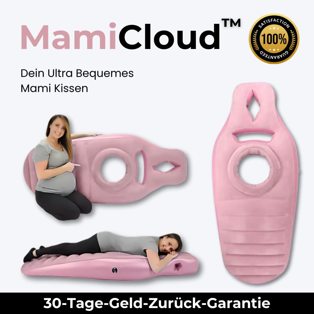 MamiCloud™ - Das einzige Mami-Kissen für entspanntes Liegen auf dem Bauch