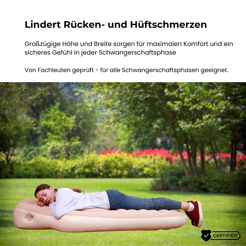 MamiCloud™ - Das einzige Mami-Kissen für entspanntes Liegen auf dem Bauch