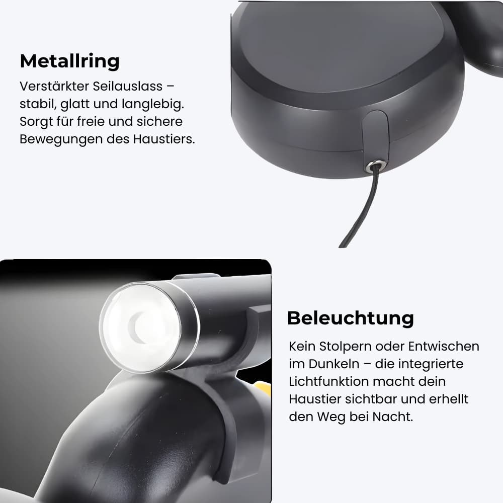 HundeFlex™ – Doppelte Hundeleine mit LED-Licht