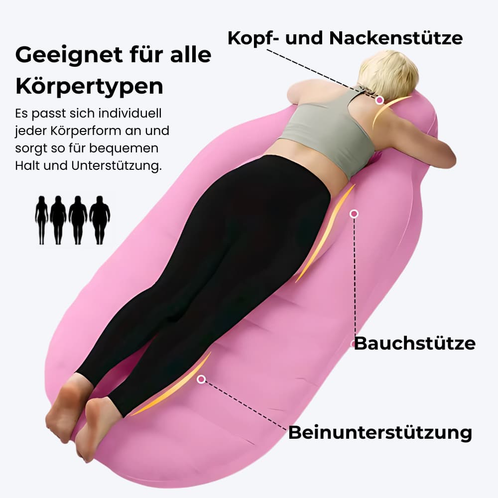 MamiCloud™ - Das einzige Mami-Kissen für entspanntes Liegen auf dem Bauch