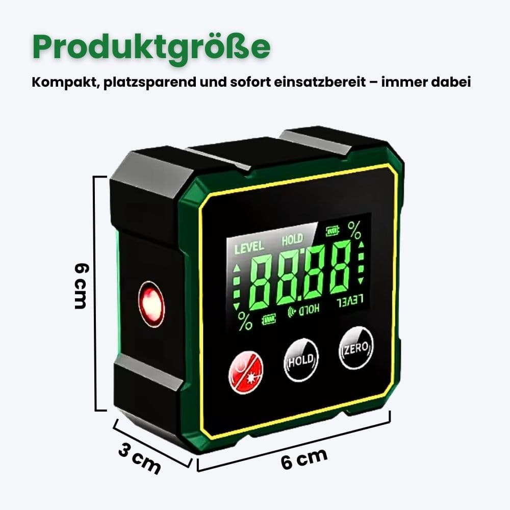 WinkelProfi 360™ – 3-in-1 Digitaler Winkel- & Neigungsmesser mit Laser