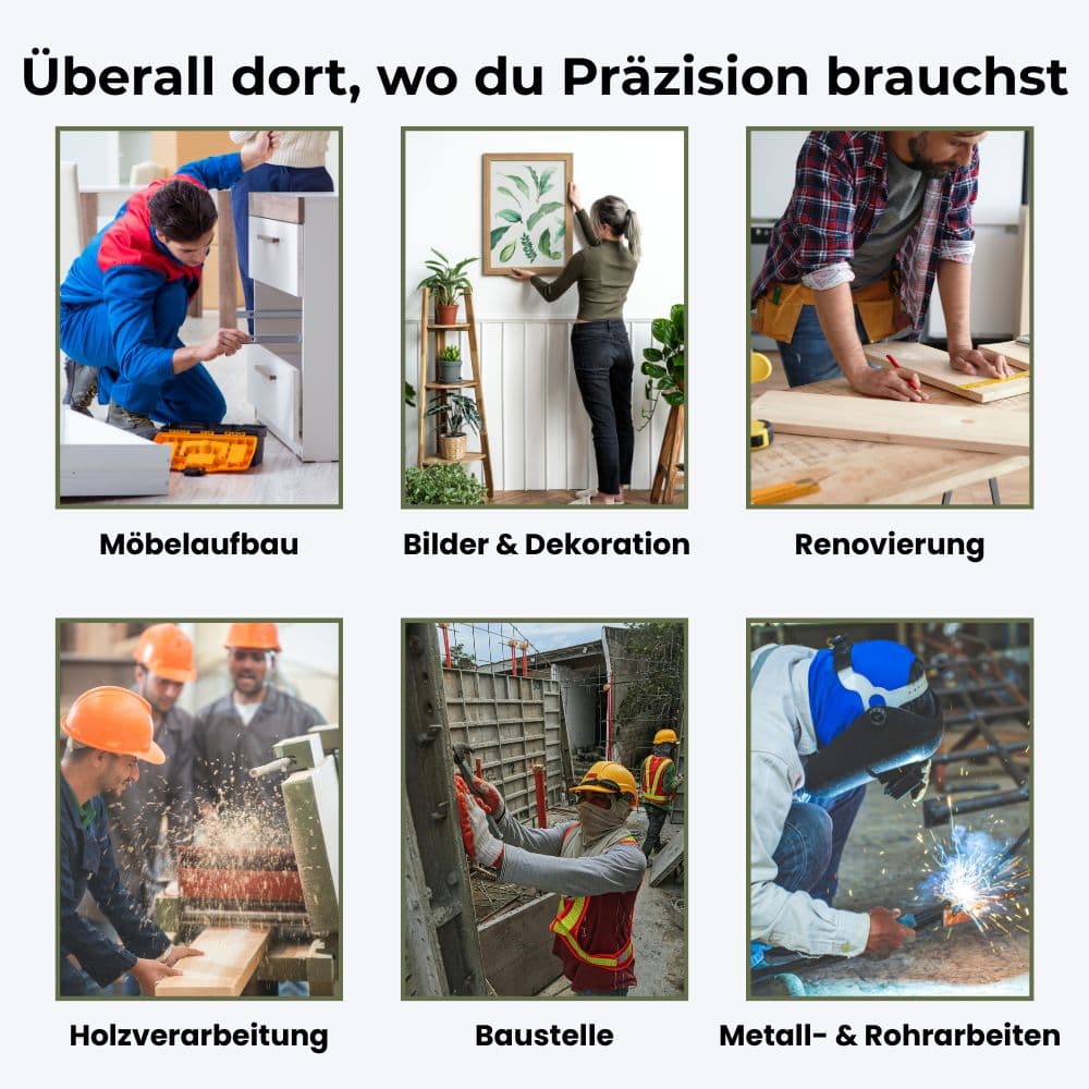 WinkelProfi 360™ – 3-in-1 Digitaler Winkel- & Neigungsmesser mit Laser