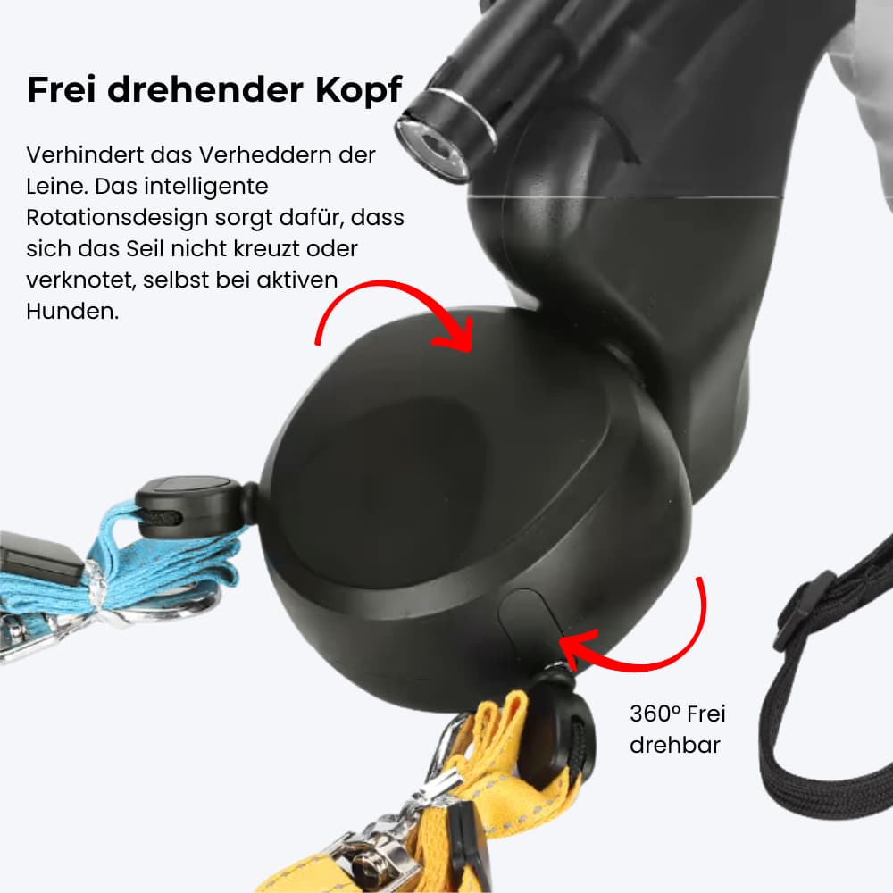 HundeFlex™ – Doppelte Hundeleine mit LED-Licht