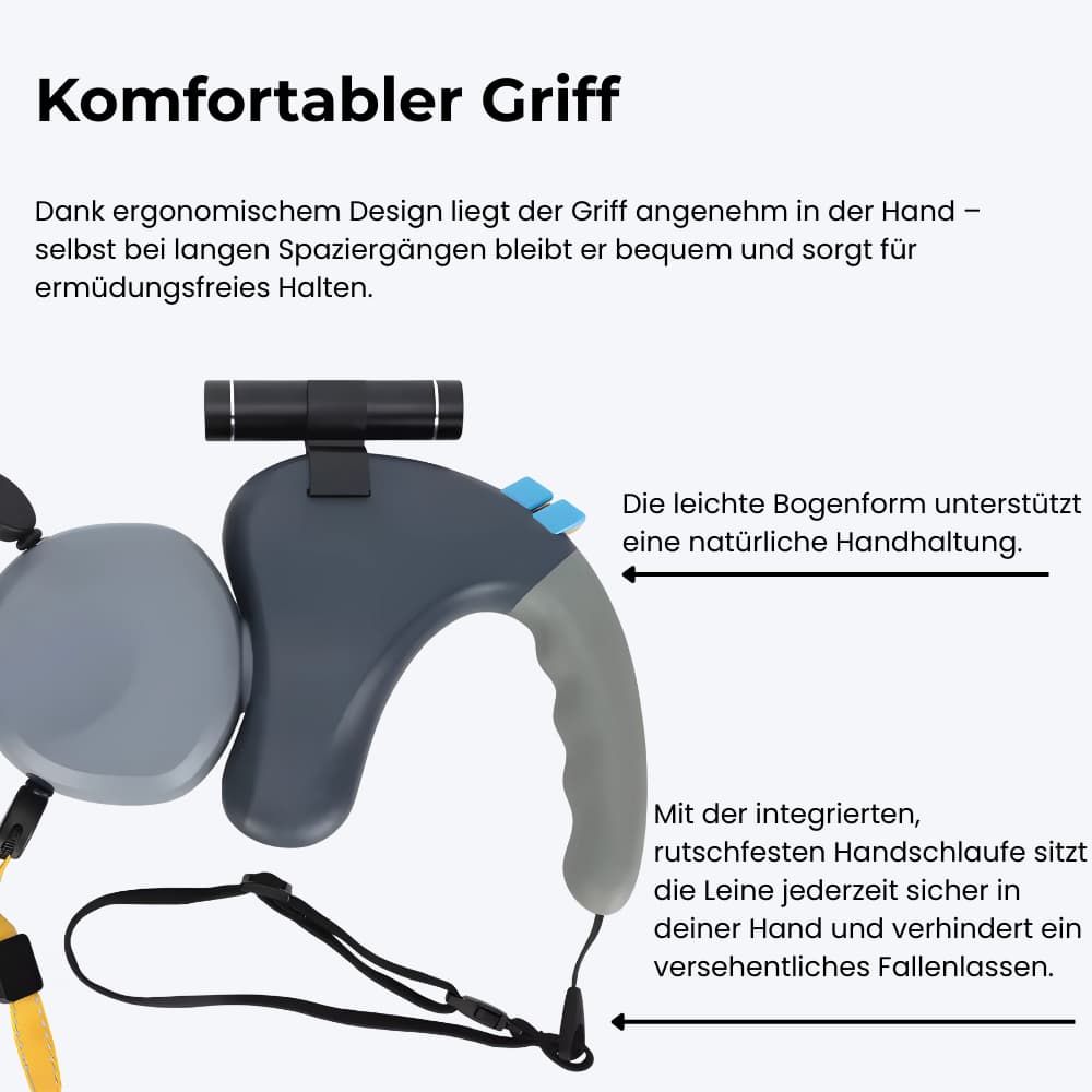 HundeFlex™ – Doppelte Hundeleine mit LED-Licht