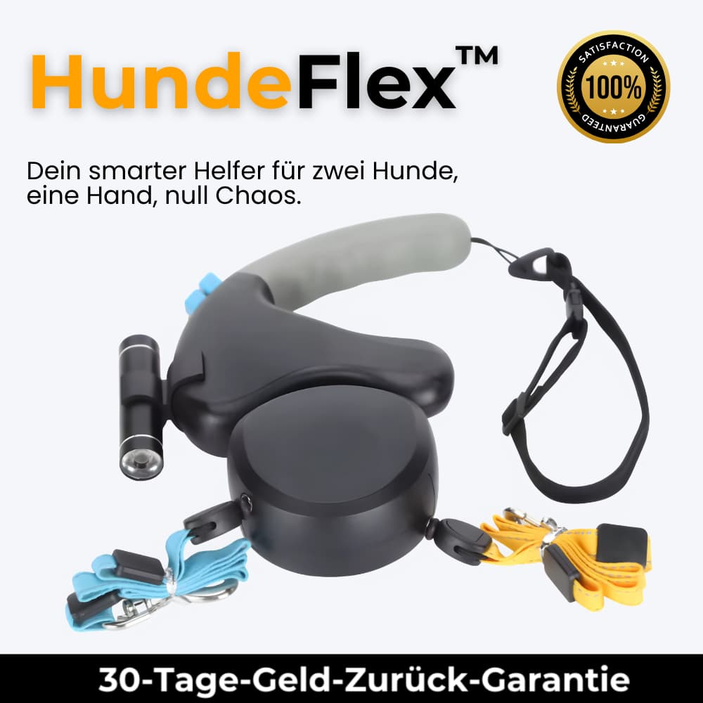 HundeFlex™ – Doppelte Hundeleine mit LED-Licht
