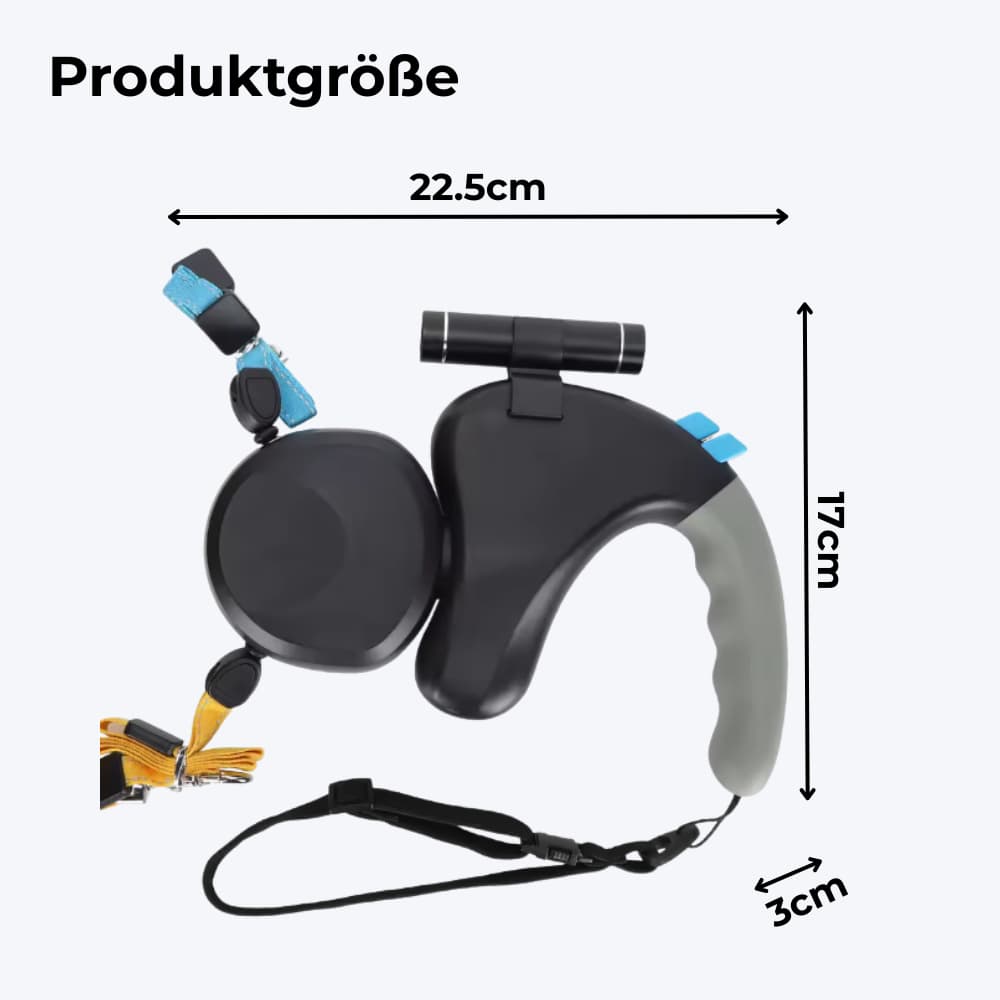 HundeFlex™ – Doppelte Hundeleine mit LED-Licht