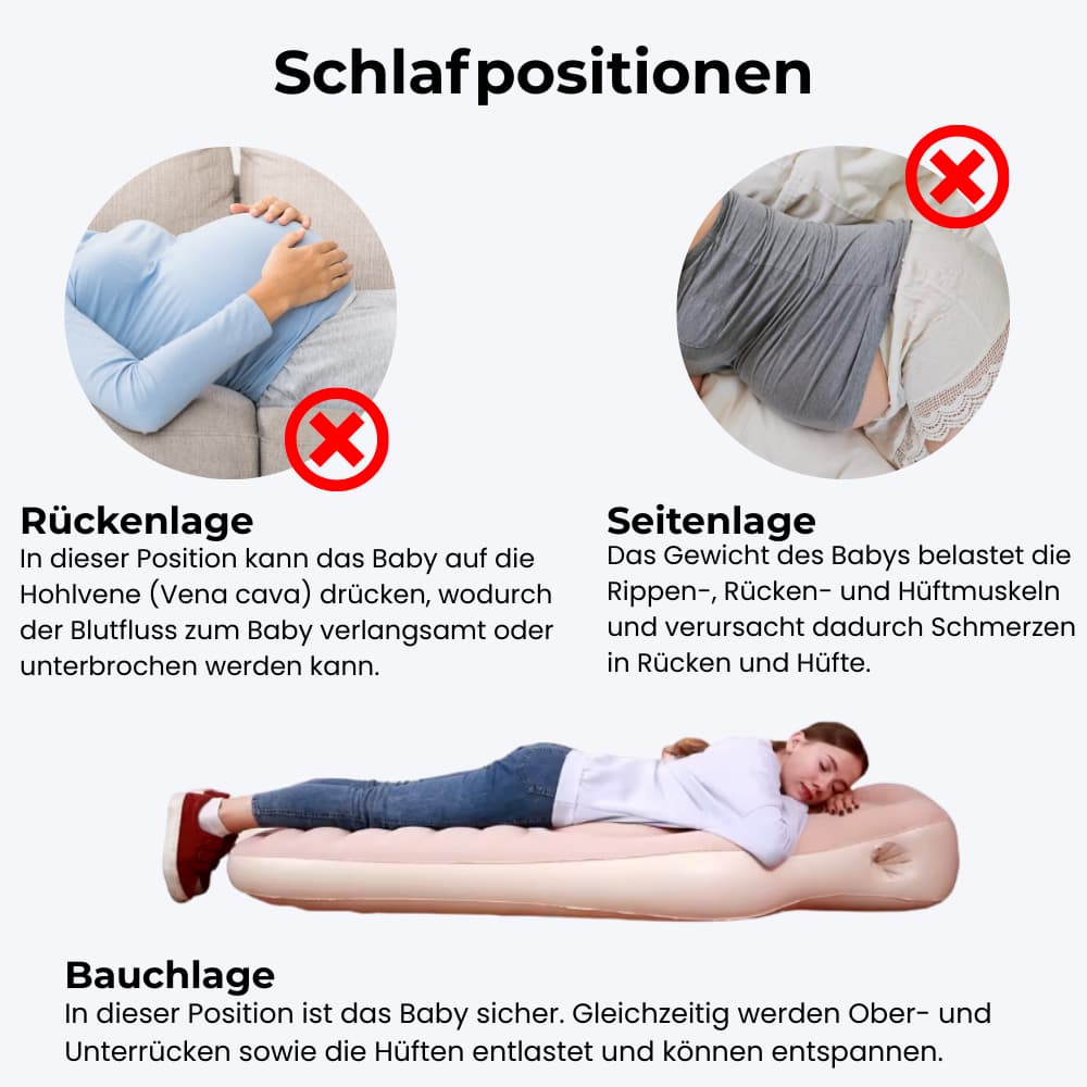 MamiCloud™ - Das einzige Mami-Kissen für entspanntes Liegen auf dem Bauch